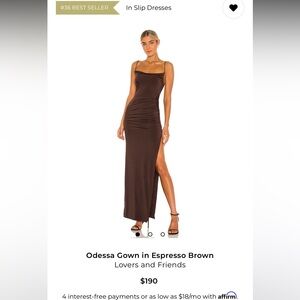 Lovers + Friends Maxi Dress in Deep Brown